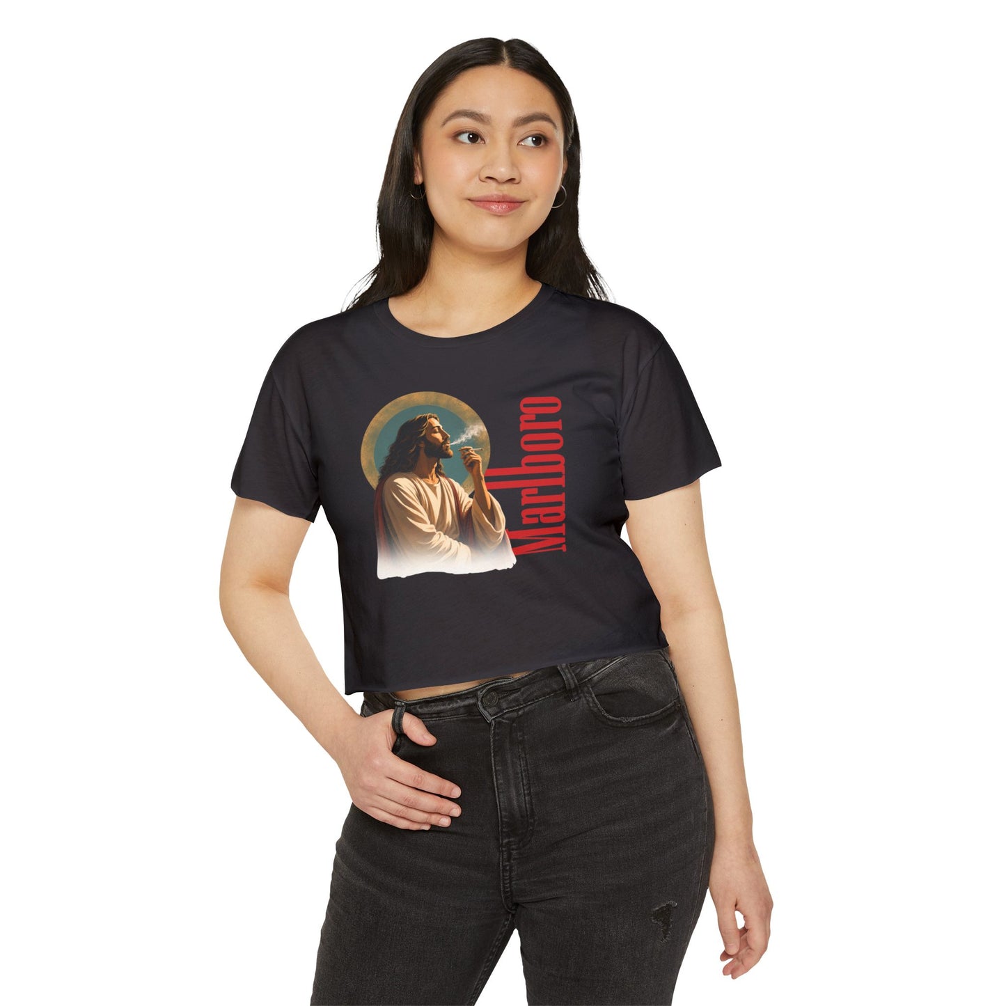 Jesus Marlboro Crop Top