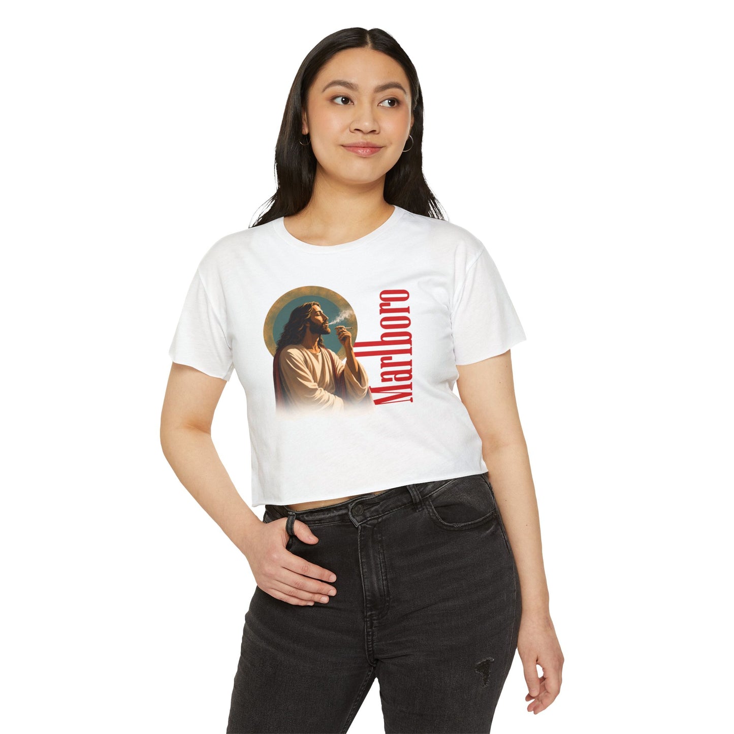 Jesus Marlboro Crop Top