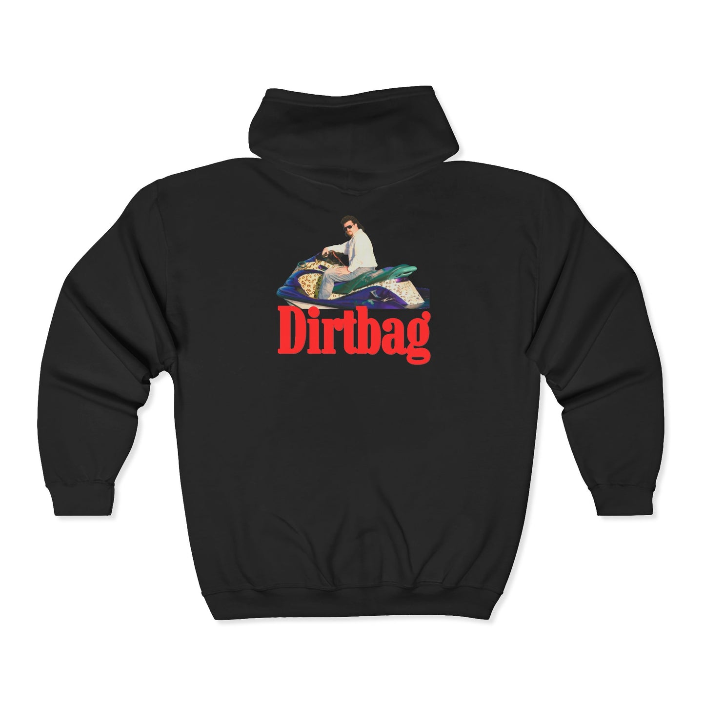 Dirtbag Snowmobile Zip Hoodie — Retro Rider Graphic Sweatshirt