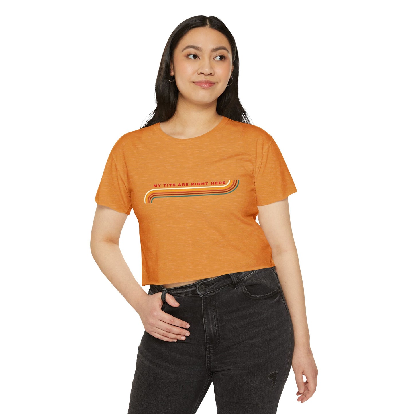 Eyes down here crop top